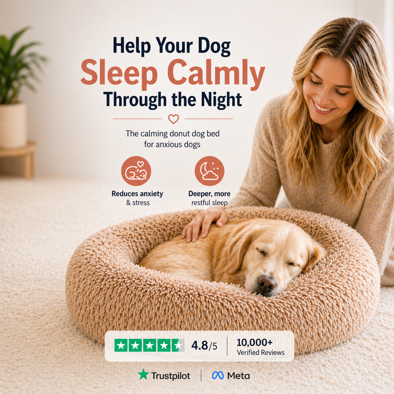 SnuggleNest™ – Calming Bed for Dogs