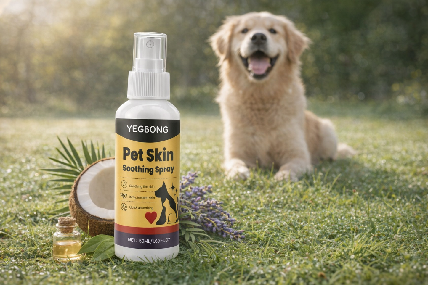 YEGBONG 50ml Pet Skin Relief Spray – Calming Care for Dogs & Cats
